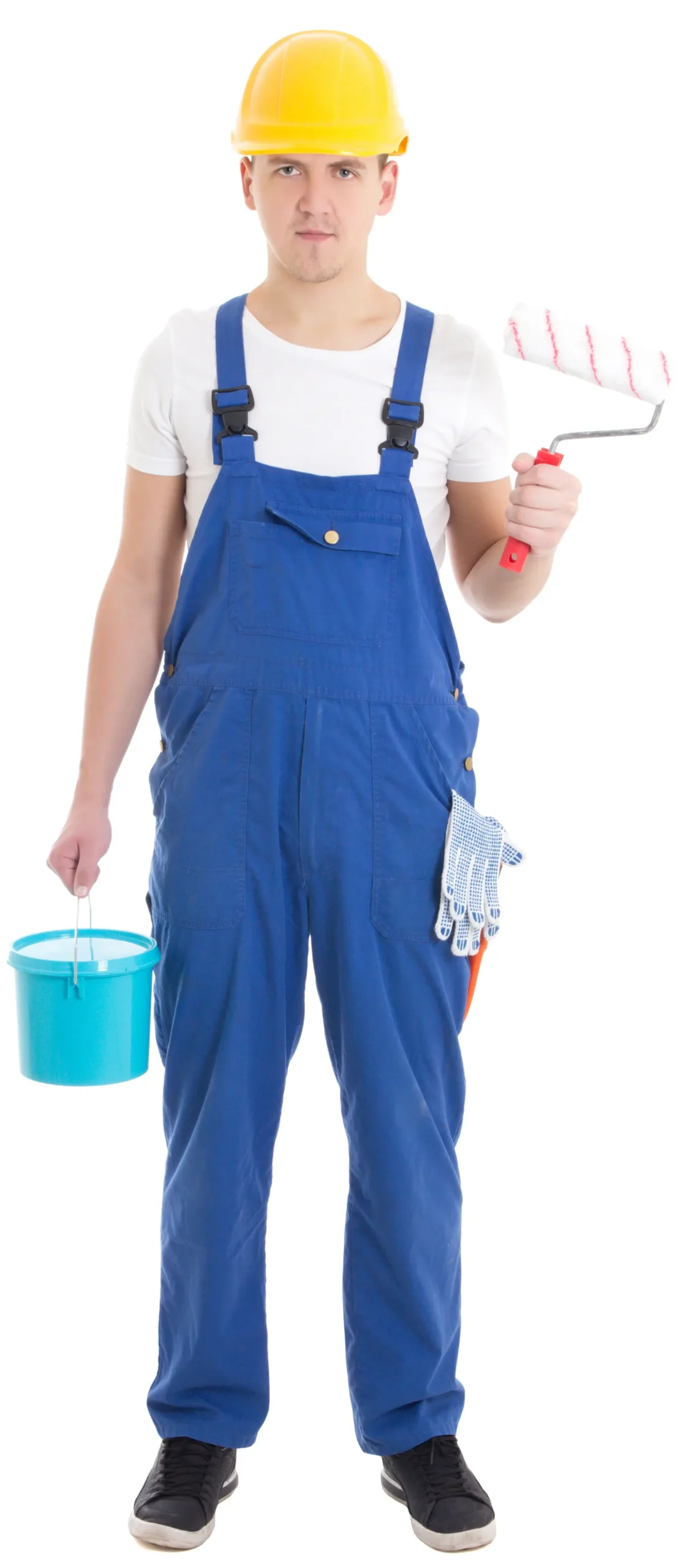 Compagnnonavec rouleau et seau.